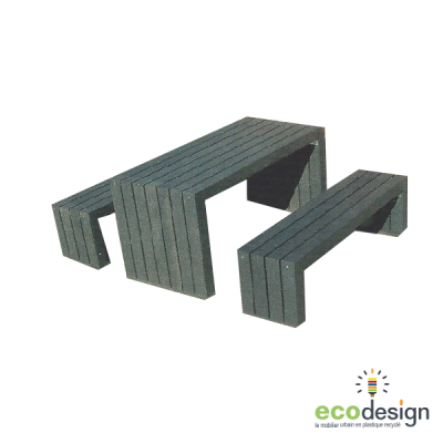 table banc plastique recyclé