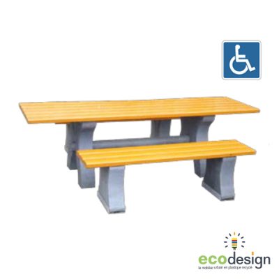 Table urbain plastique recyclé