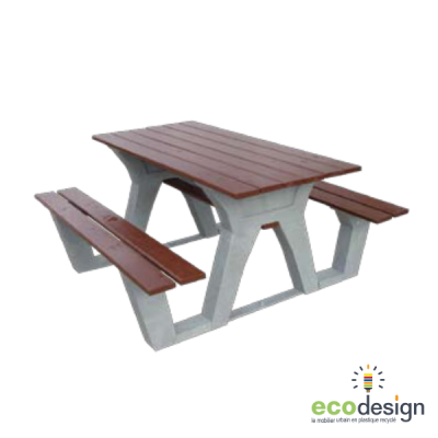 table banc plastique recyclé