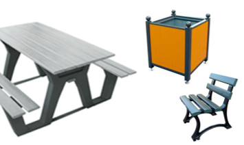 mobilier urbain plastique recyclé