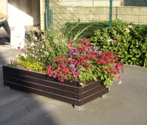 Bacs à fleurs plastique recyclé