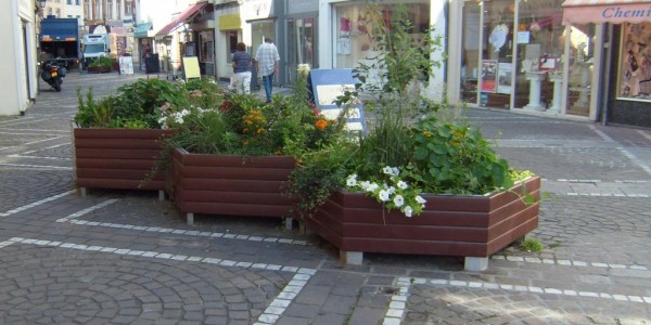 Bacs à fleurs plastique recyclé