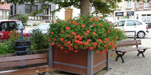 Bacs à fleurs plastique recyclé
