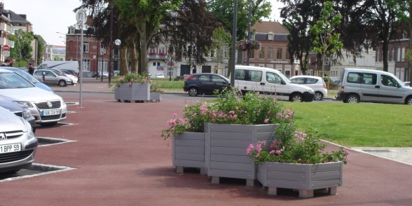 Bacs à fleurs plastique recyclé