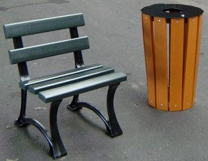 poubelle plastique recyclé