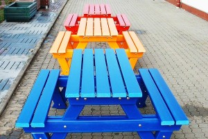 table plastique recyclé