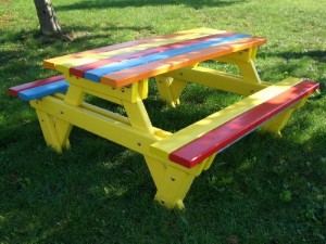 table plastique recyclé