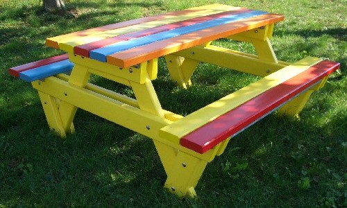 table plastique recyclé