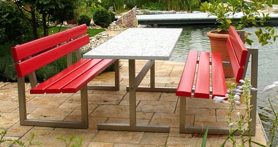 table plastique recyclé