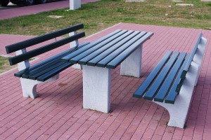 table plastique recyclé