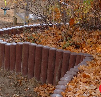 Mur de soutènement (Réf. 40197) Rondins emboitables, diamètre 16cm